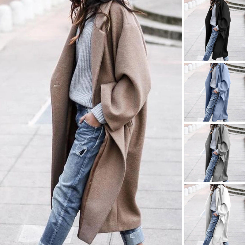 Manteau Automne Hiver European and American Cross Border Vêtements Femmes Amazon Casual Long