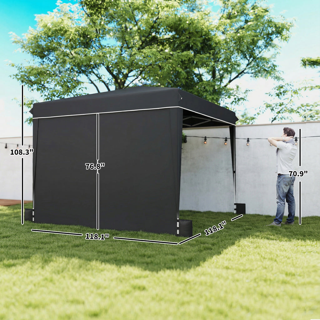 10 x 10 pieds Pop Up Canopy Tente avec parois latérales