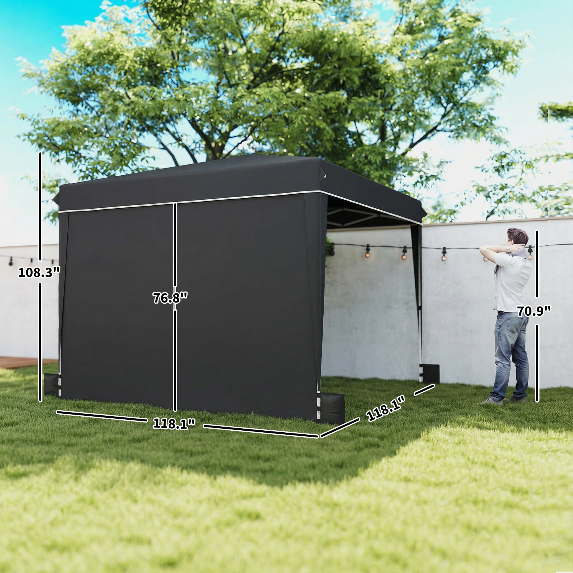 10 x 10 pieds Pop Up Canopy Tente avec parois latérales