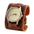 Bracelet Vintage montre en cuir large pour homme