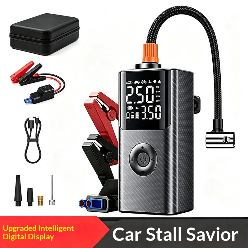 Démarreur de batterie de voiture portable avec pompe à air