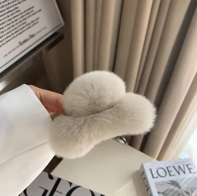 Léopard d'automne et d'hiver Imprimer Grand Rex lapin fourrure cheveux griffe