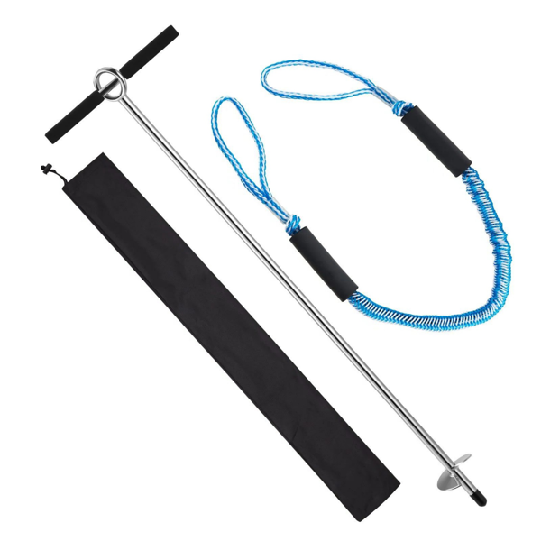 Anchor de sable en acier inoxydable 36 pouces avec poignée amovible