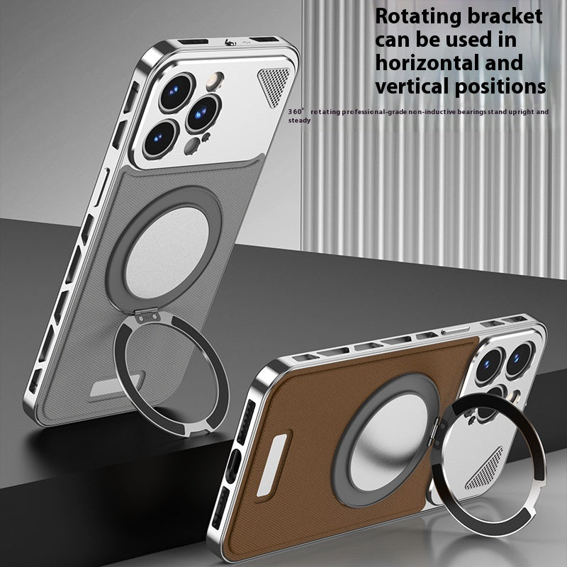 Bracelet rotatif en cuir d'alliage d'aluminium de fermeture de ressort