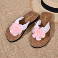 Femmes Sweet Vacation 3D Mousseline fleur Flip Flops assorti Casual Daily
