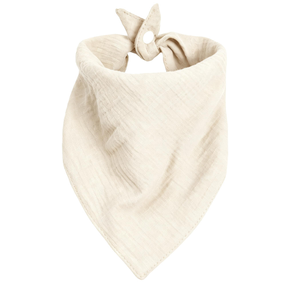 Bandanas de chien beige couleur unie avec snap réglable bouton coton animal de mariage solide engagement