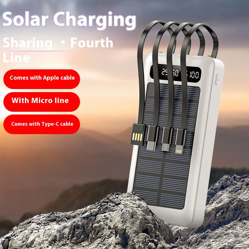 Solar avec câble Power Bank 30000 MA Alimentation mobile