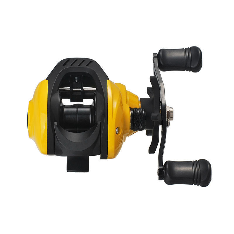 Petite roue de chute d'eau jaune Luya roue bobine de pêche Lei Qiang Hit noir Micro-objet Mod