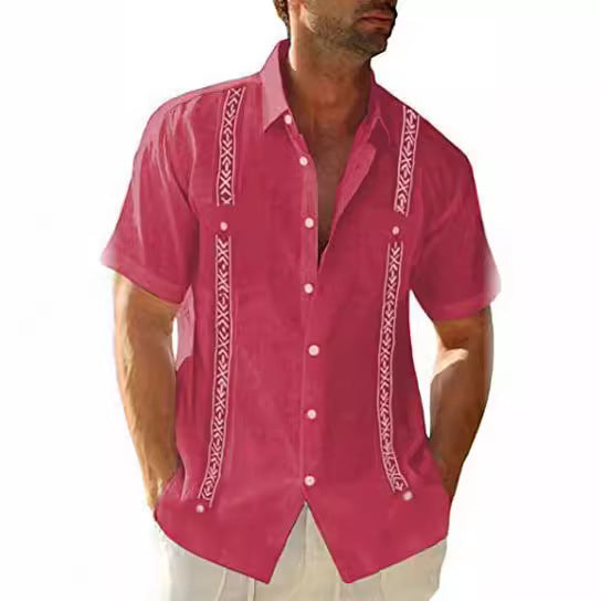 Chemise Homme imprimé 3D à manches courtes