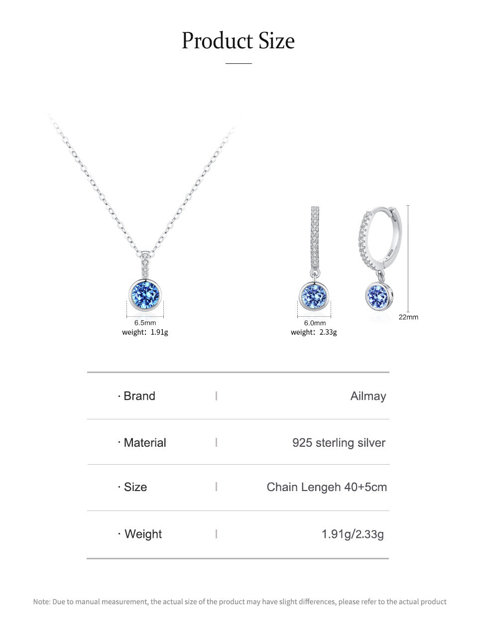 Boucles d'oreilles en diamant artificiel bleu de mer de luxe pour femmes