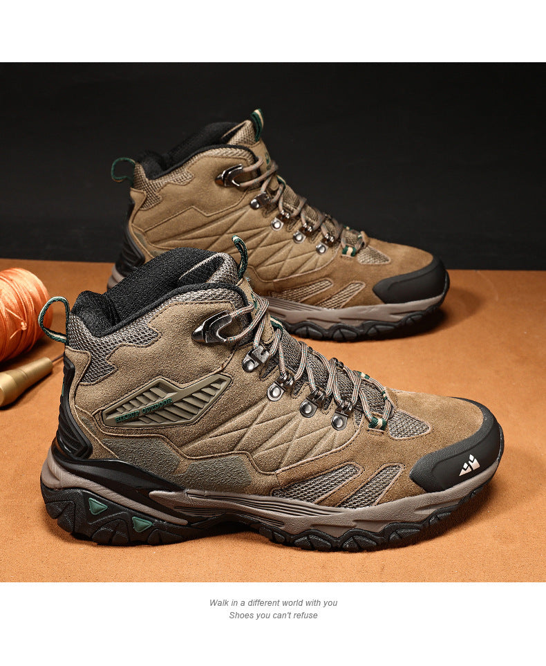 Sports de loisirs de plein air High-top Waterproof Chaussures de randonnée antidérapantes pour hommes