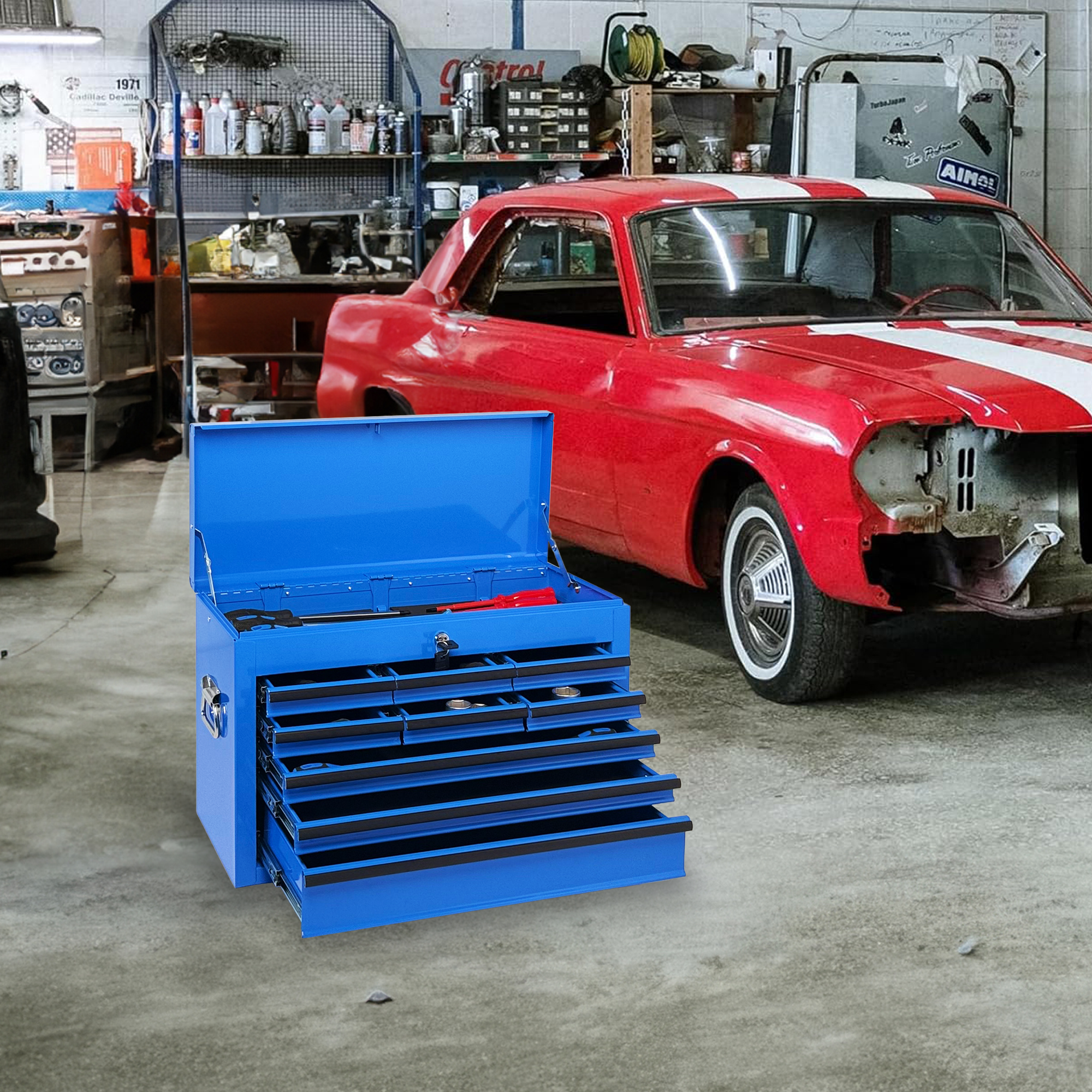 Boîte à outils en métal lourd