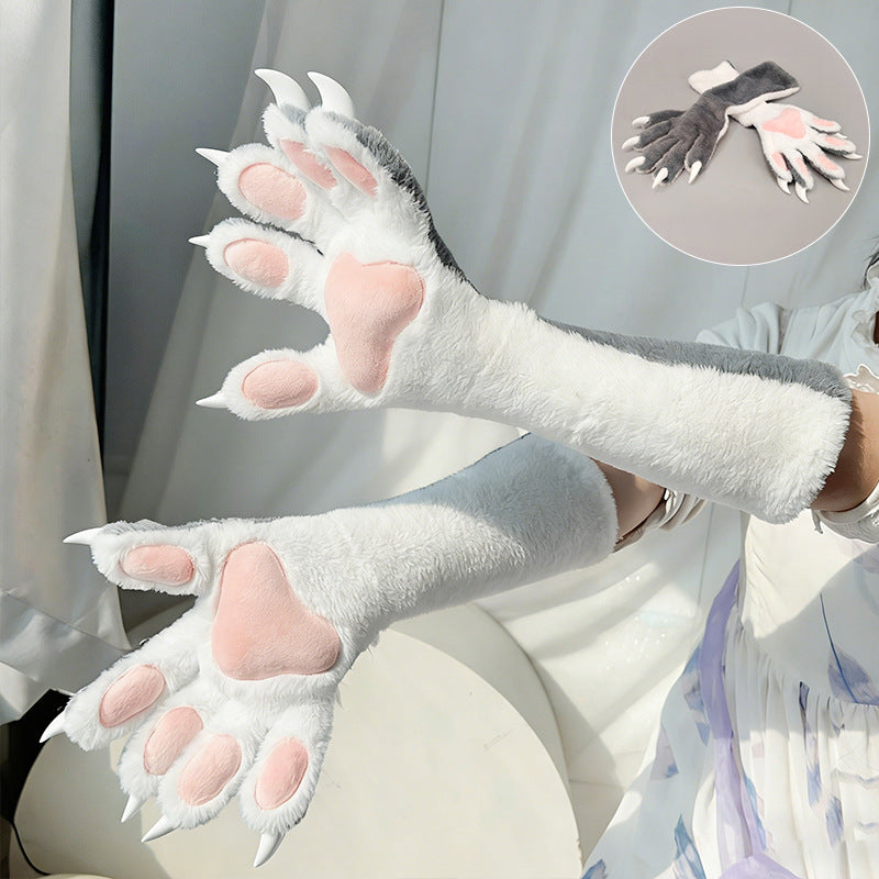 Gants en forme élastique à cinq doigts à griffes de bête