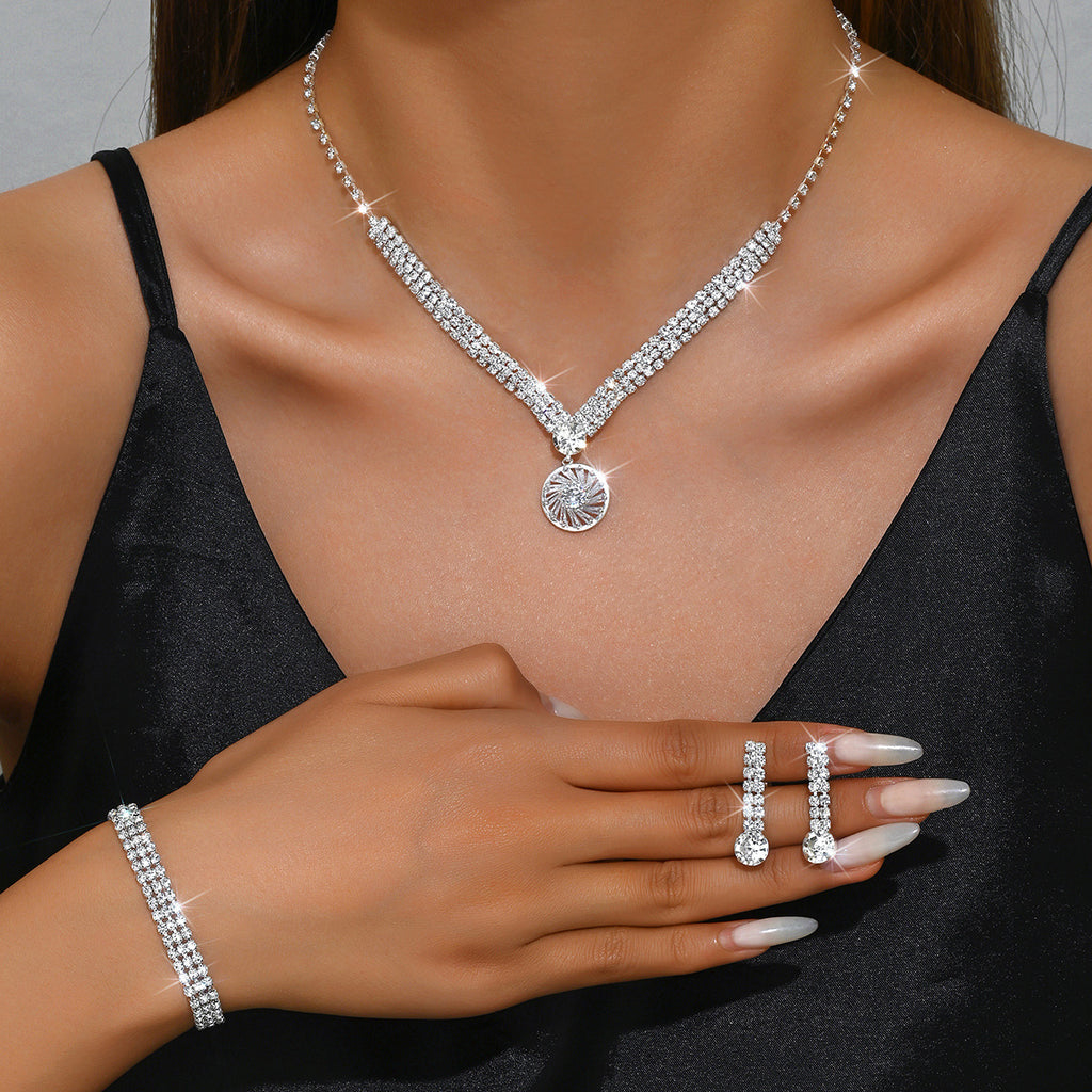 Ensemble de bijoux femmes V-forme Sunburst 3Pcs