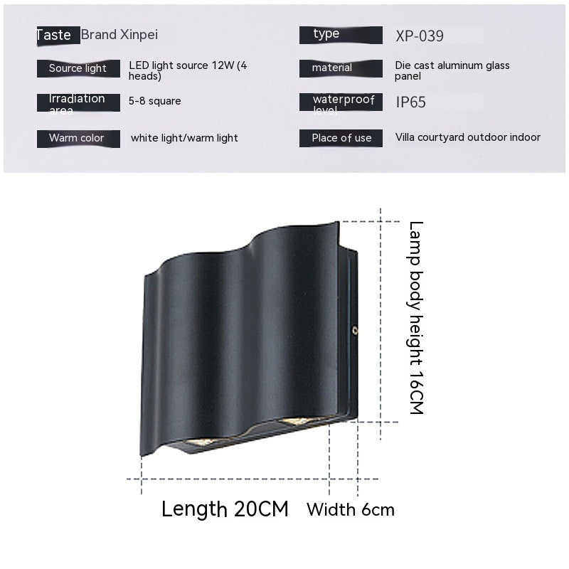 Moderne Led Outdoor Up and Down Spotlight Waterproof