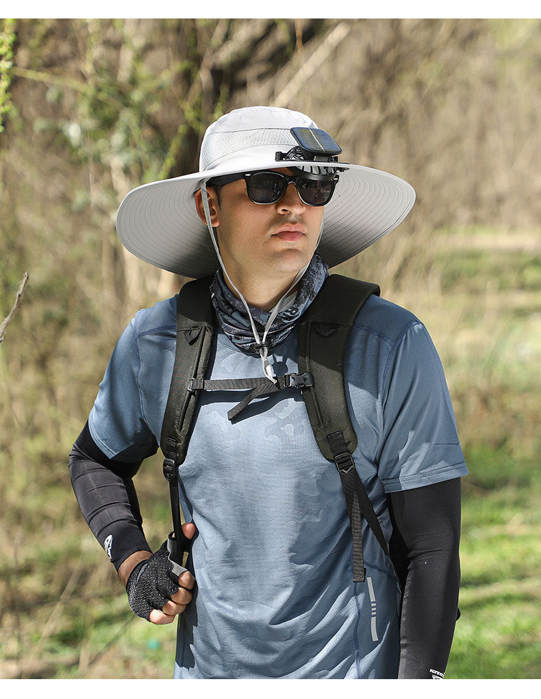 Long Endurance Lithium Battery Fan Solar Charging Wind Sun Protection Hat