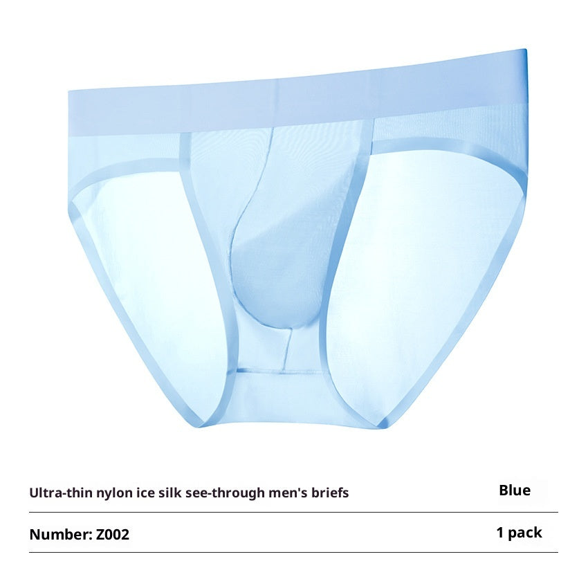 Sous-vêtements en soie de glace pour hommes d'été
