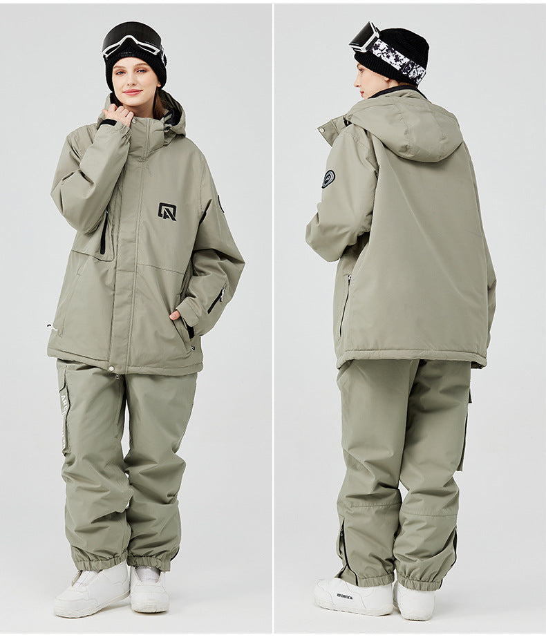 Costume de ski pour hommes et femmes en plein air Veneer Double Board