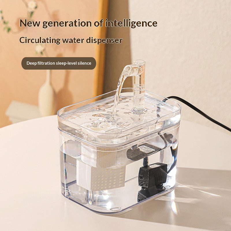 Fontaine d'eau de chat à circulation automatique portable