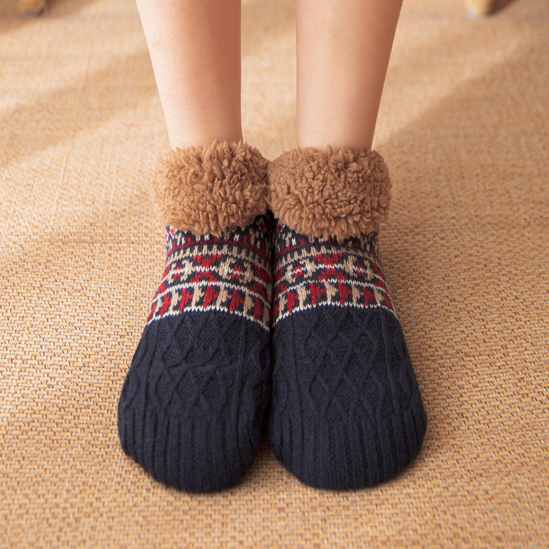 Chaussettes Cozy Fleece Bootie Chaussettes antidérapantes pour femmes et hommes