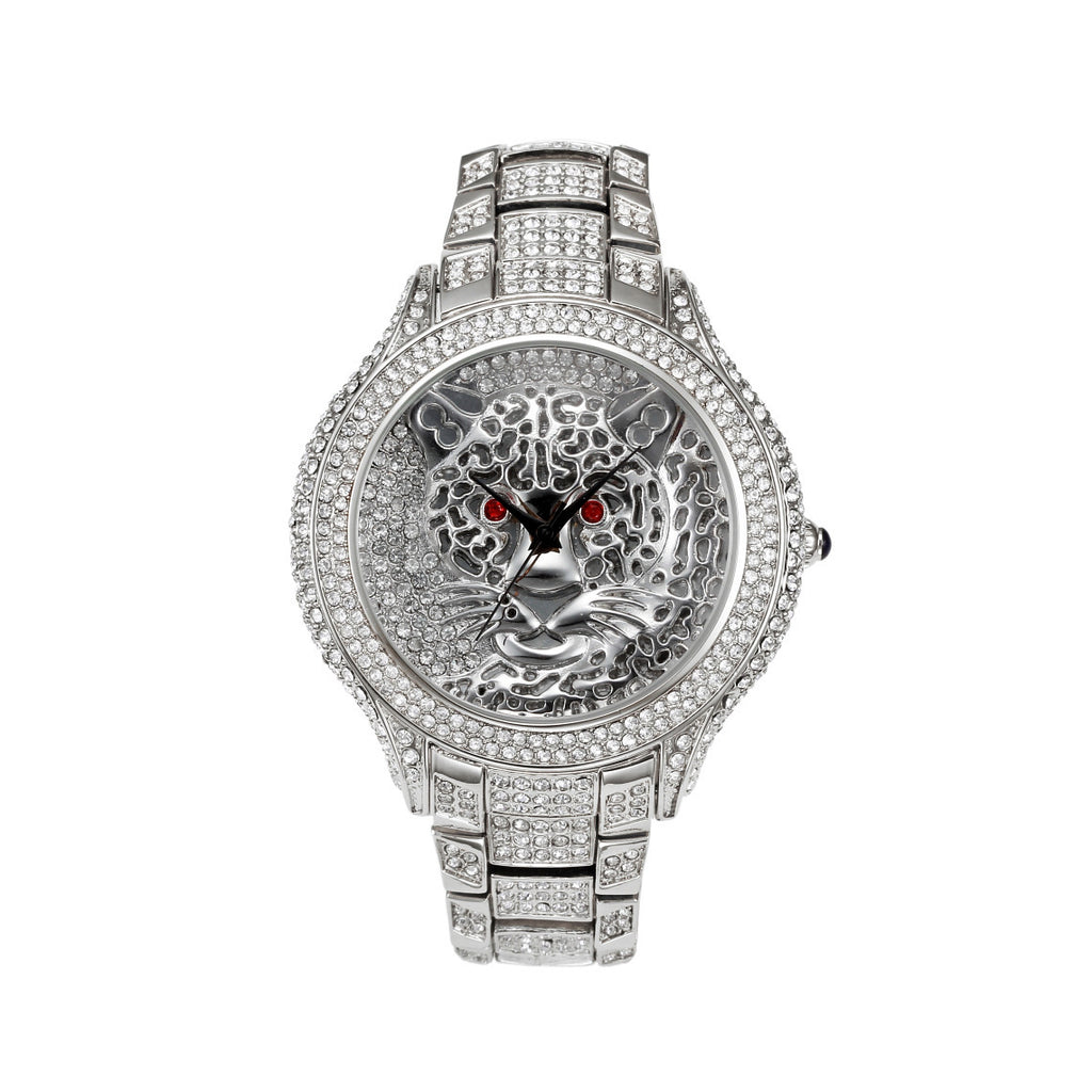 Montre Léopard Diamond Quartz pour femmes