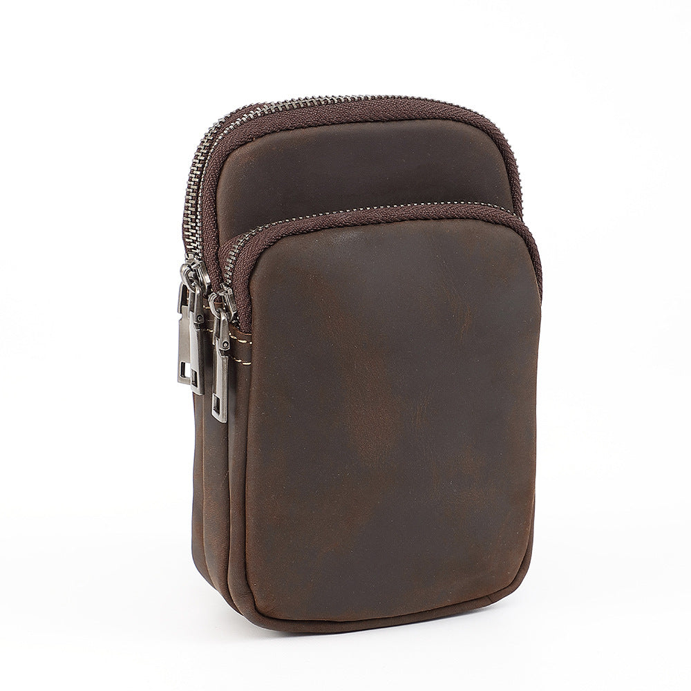 Sac en cuir véritable en cuir pour hommes Cowhide Durable
