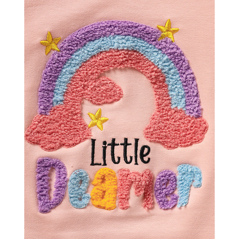 Bébé Filles Jeu de jupe arc-en-ciel Lettres Broderie Sweatshirt à manches longues Tops & Rainbow Tutu