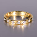S925 Argent Or plaqué 14-Stone Moissanite X-Pattern Anneau d'éternité 1,9g D Couleur VVS1 US S