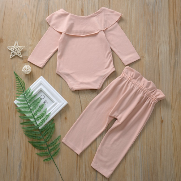 Pullover Européen et américain bébé Romper Pure Coton Pure Couleur Virgin Pajamas