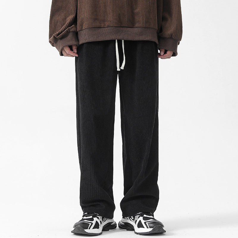 Pantalons de cordourie lisse et épaisse doublés de polaire