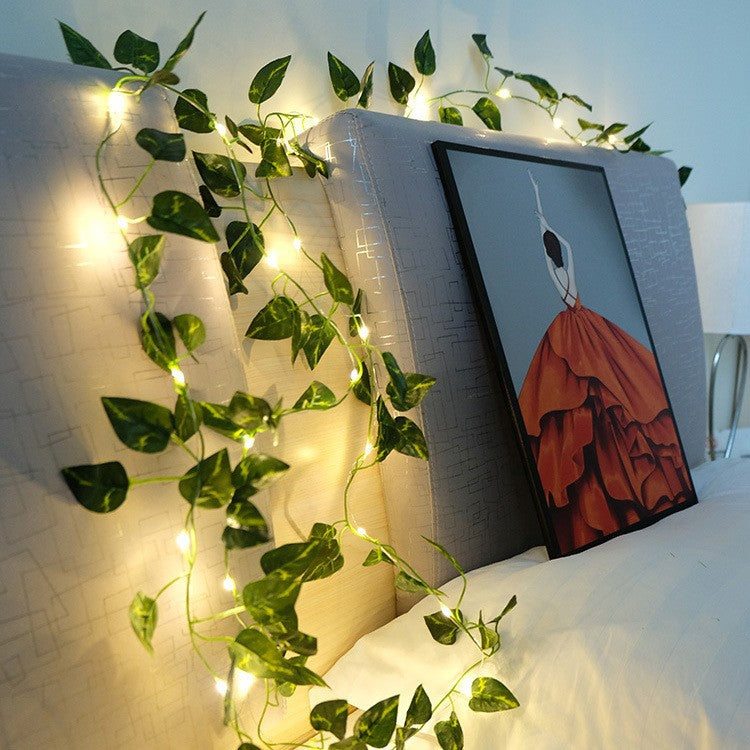 Rattan Chaîne d'éclairage extérieur Cour ornementale Feston lampe