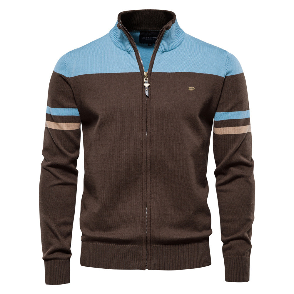 Autumn And Winter European Size Cardigan Men's Sweater Zipper Sweater Foreign Trade Hommes