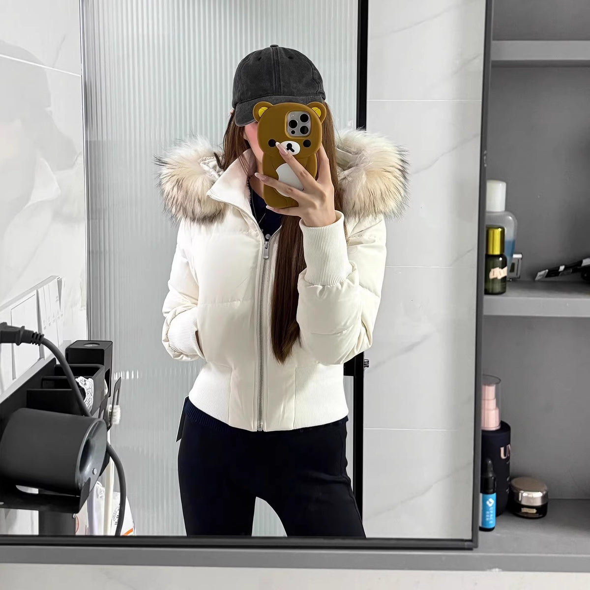 Manteau de coton mince, doublé de polaire, épais pour femmes
