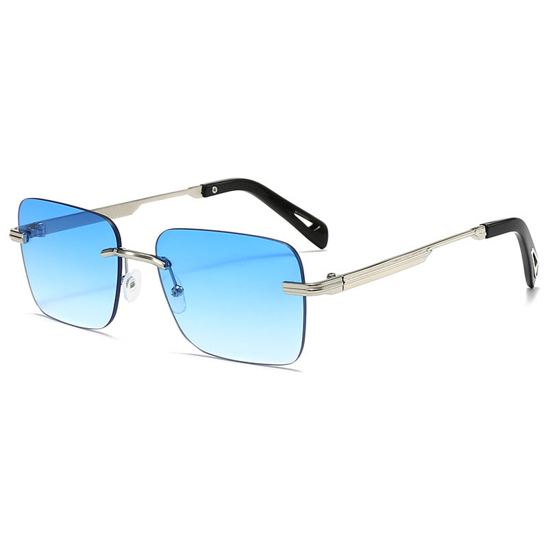 Lunettes de soleil carrées creuses pour hommes et femmes