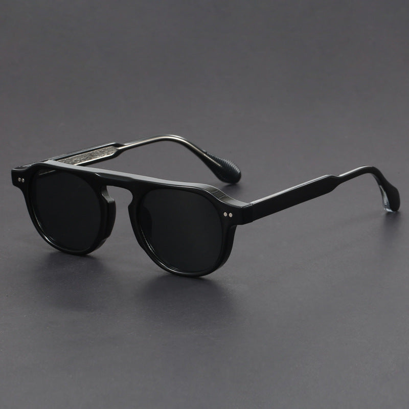 Polarized Vintage avec de grandes jantes UV Protection TR Lunettes de soleil
