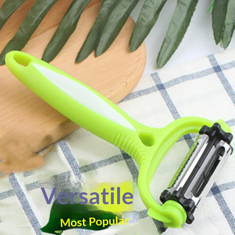 3-en-1 Rotary Vegetable Peeler Julienne Slicer Outil de cuisine Acier inoxydable Fruit Peeler