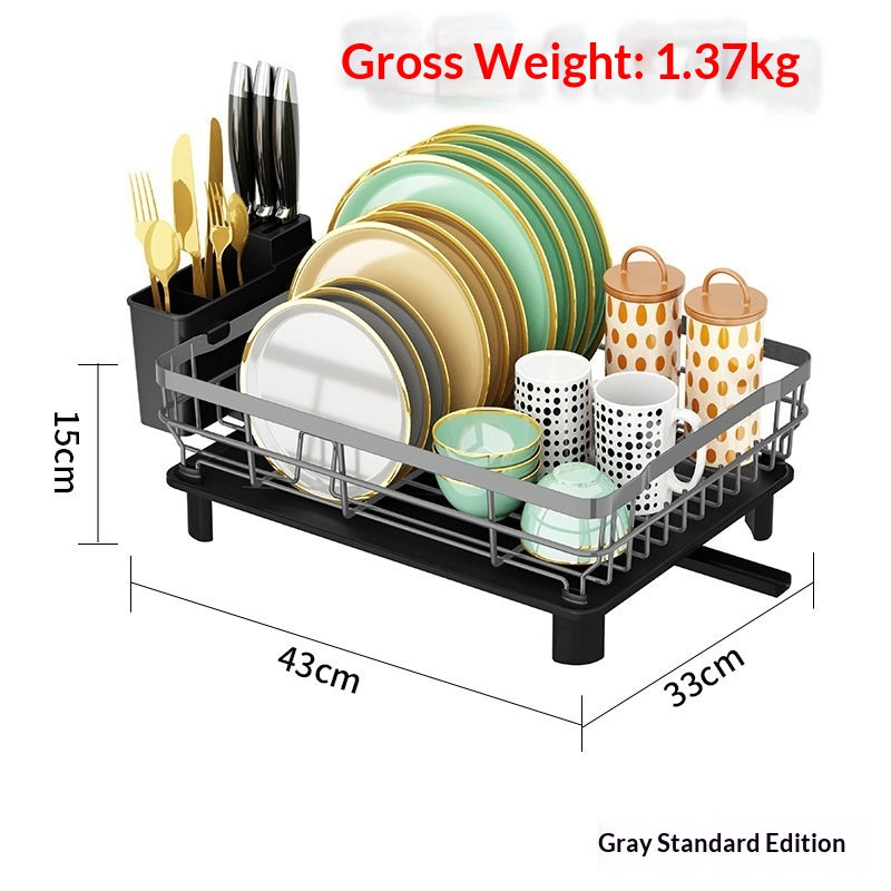 Rack de vaisselle de cuisine Multi-fonctionnel Bol et plaque Organisateur Utensile et Couverts Drainage R