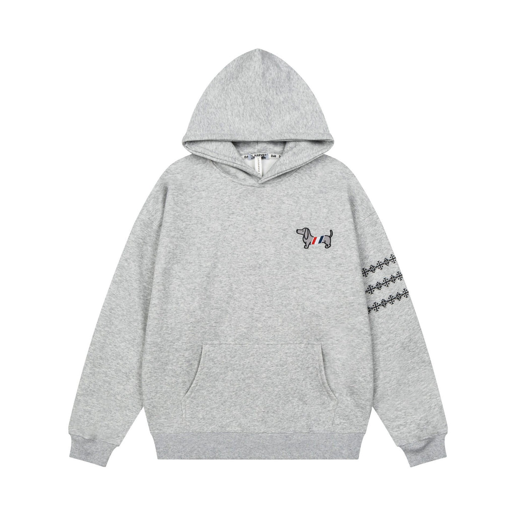 Dachshund Serviette de chien Brodé Sweatshirt à capuche pour hommes