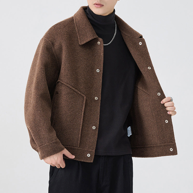 Manteau éparpillé en laine Mens Casual Top