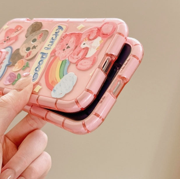 Coffret téléphonique mignon peinture à l'huile pour chien