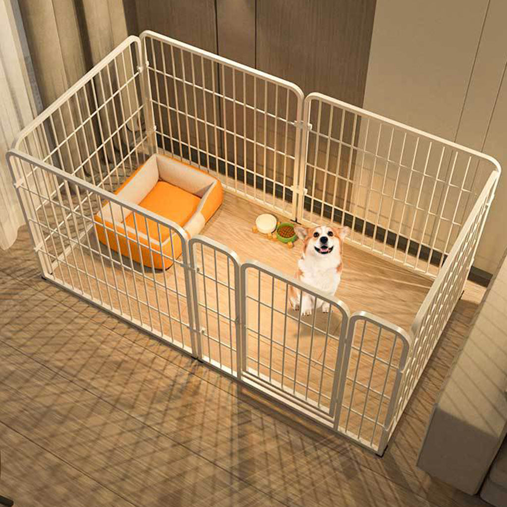 6Panel chien chien chiot Playpen métal intérieur extérieur chien Fence pour petit chien moyen