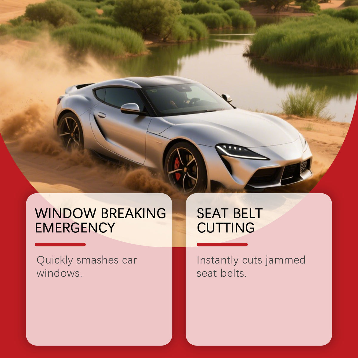 Hikmarion Fenêtre de voiture-Breaking Hammer