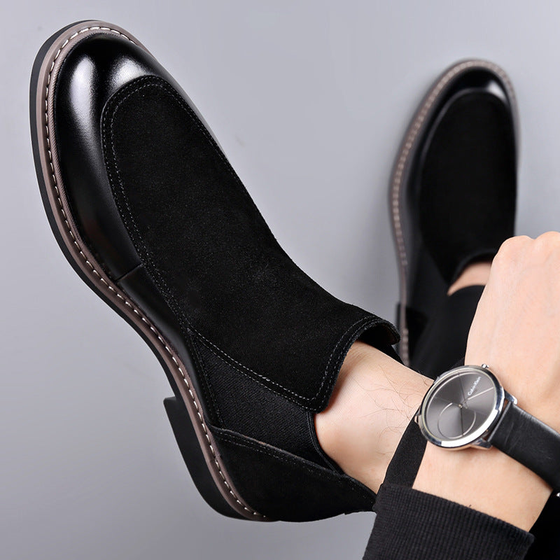 Bottes pour hommes casuales de patchwork chaud doublé de polaire