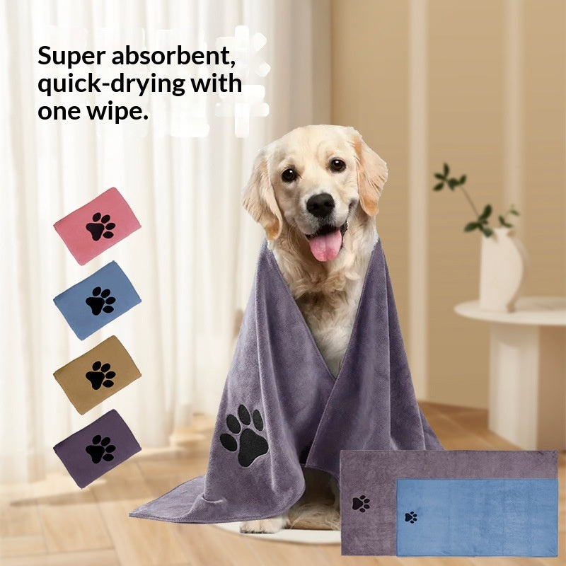 Serviette de bain pour animaux de compagnie Séchage rapide Très absorbant Extra grand et épais en Ultra Fine Mi