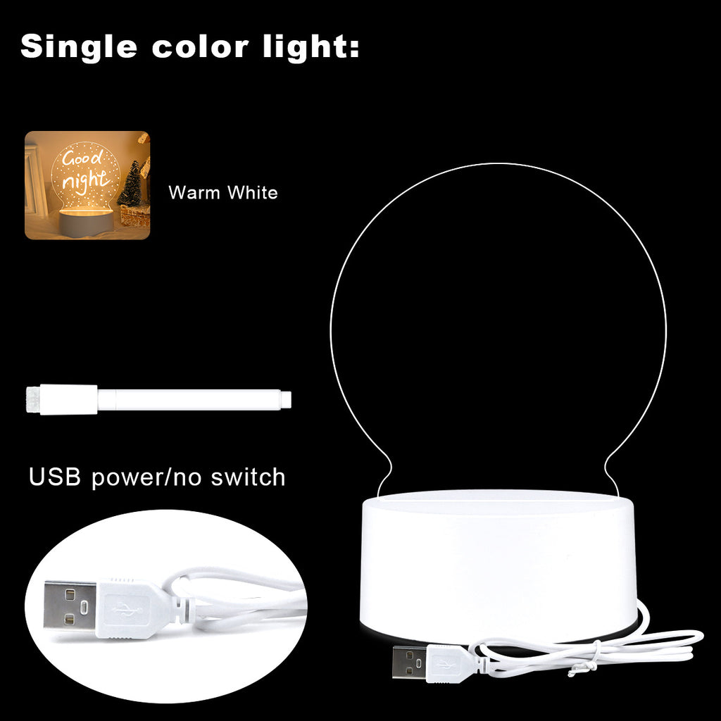 LED Light Note Board Usb bureau nuit lumière lumineuse à la main