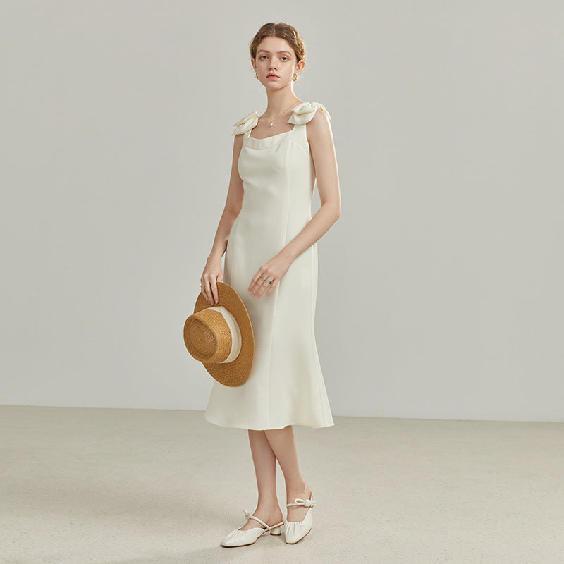 Robe française sans manches femmes élégantes