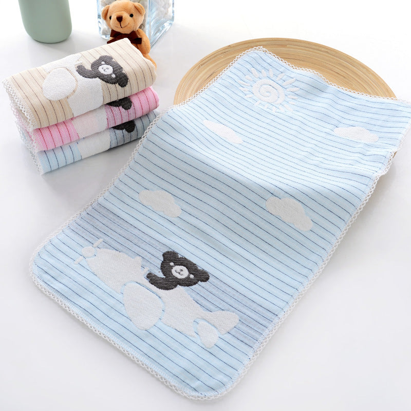 Pure coton Cartoon Jacquard Baby Visage Serviette