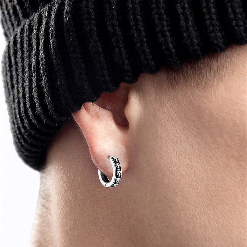 Style foncé Hip-hop Trendy Unisex Personalized Ear Studs Bijoux