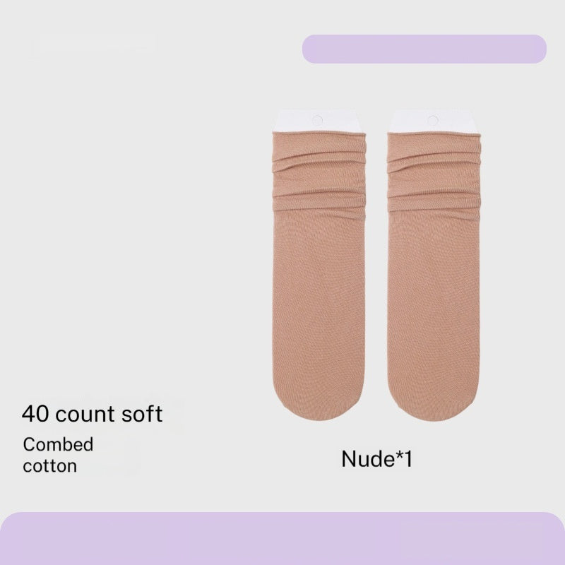 Coton peigné Sweat-absorbant Déodorant Chaussettes haute couleur du genou