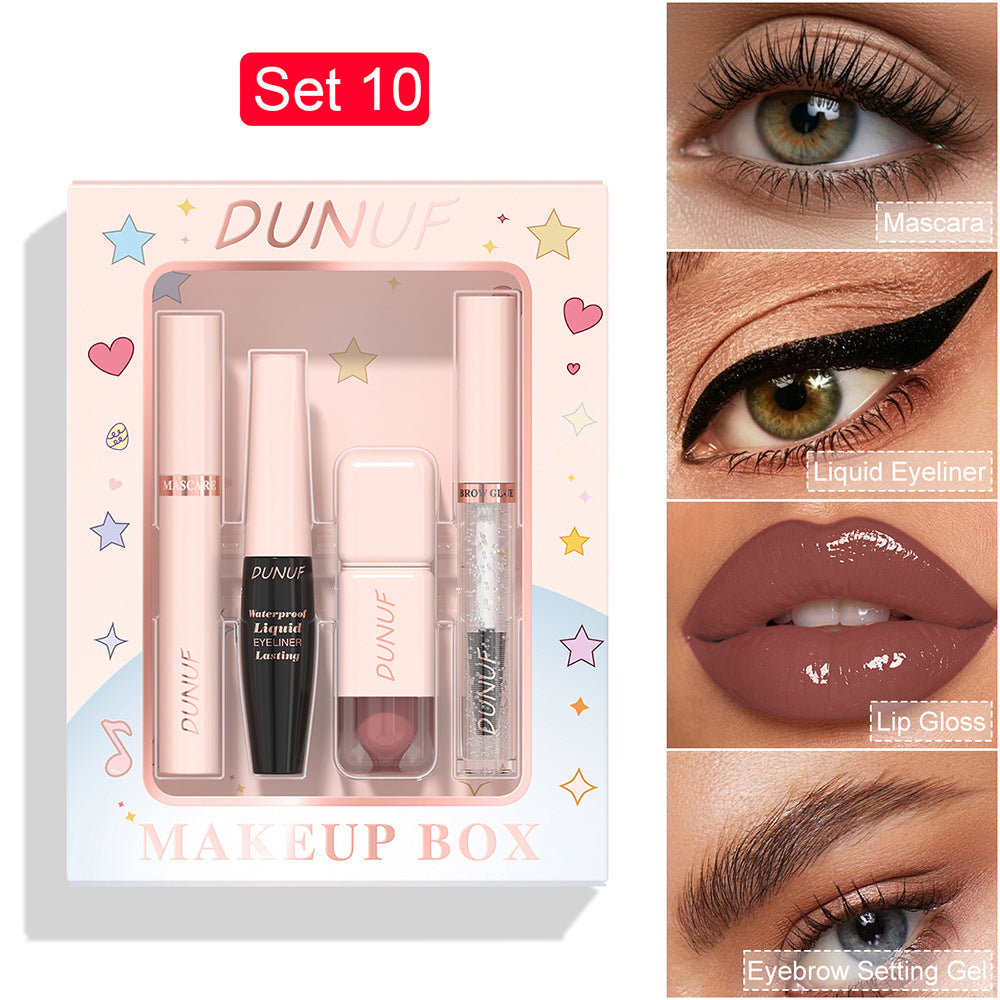 Mascara Eyeliner liquide Lip Gloss Makeup Set